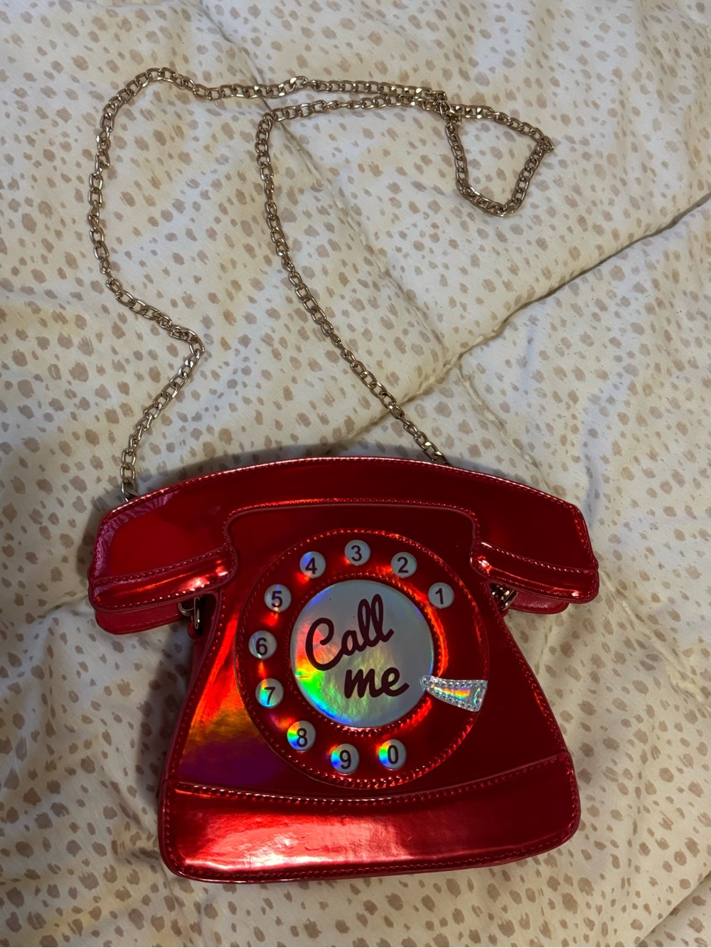 Red Vintage 'Call Me' Telephone Crossbody Bag - Lulu Hun